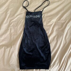 nwt h&m babygal stretchy velour mini bodycon dress xxs